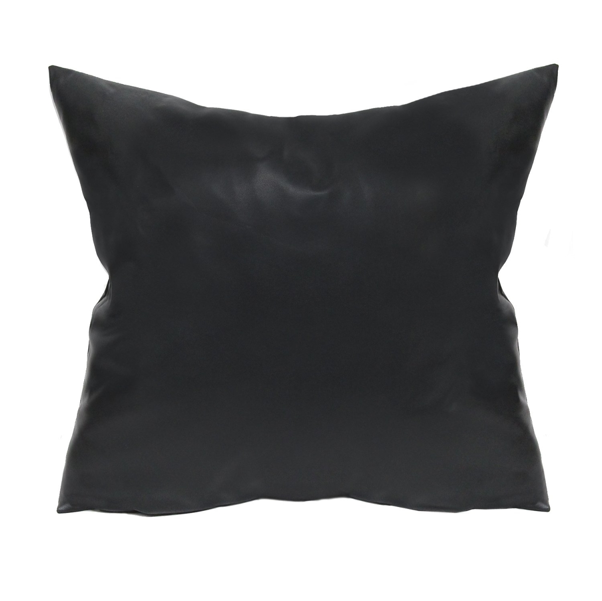 Home Roots Beddings 331472 Faux Leather Pillow, Black