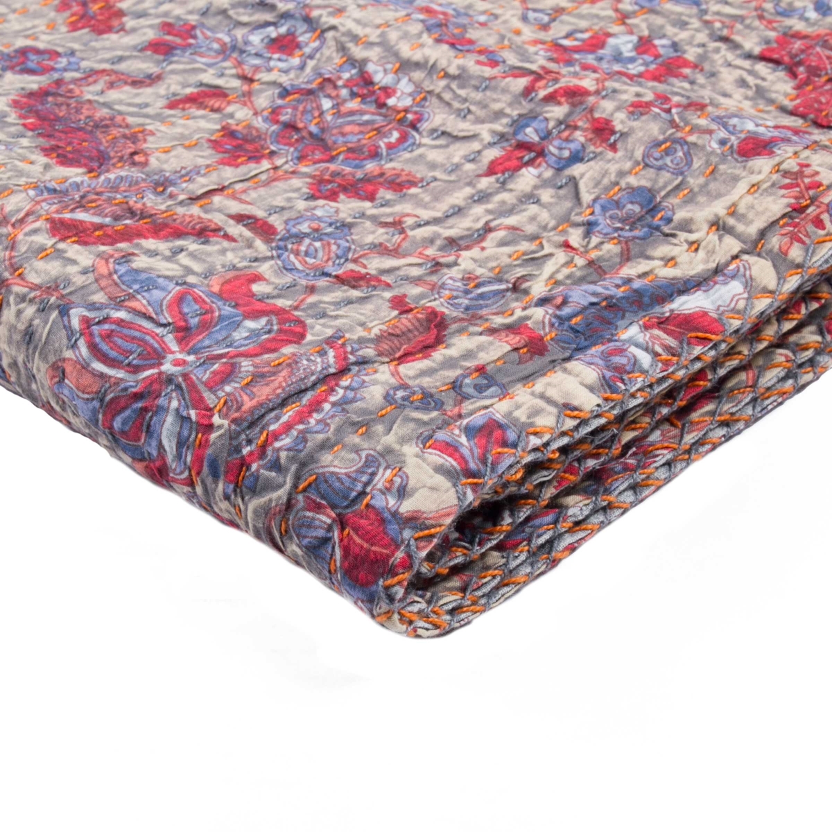 Home Roots Beddings 332337 Kantha Cotton Throw - 1117-no.05, Multicolor - 50 X 70 In.