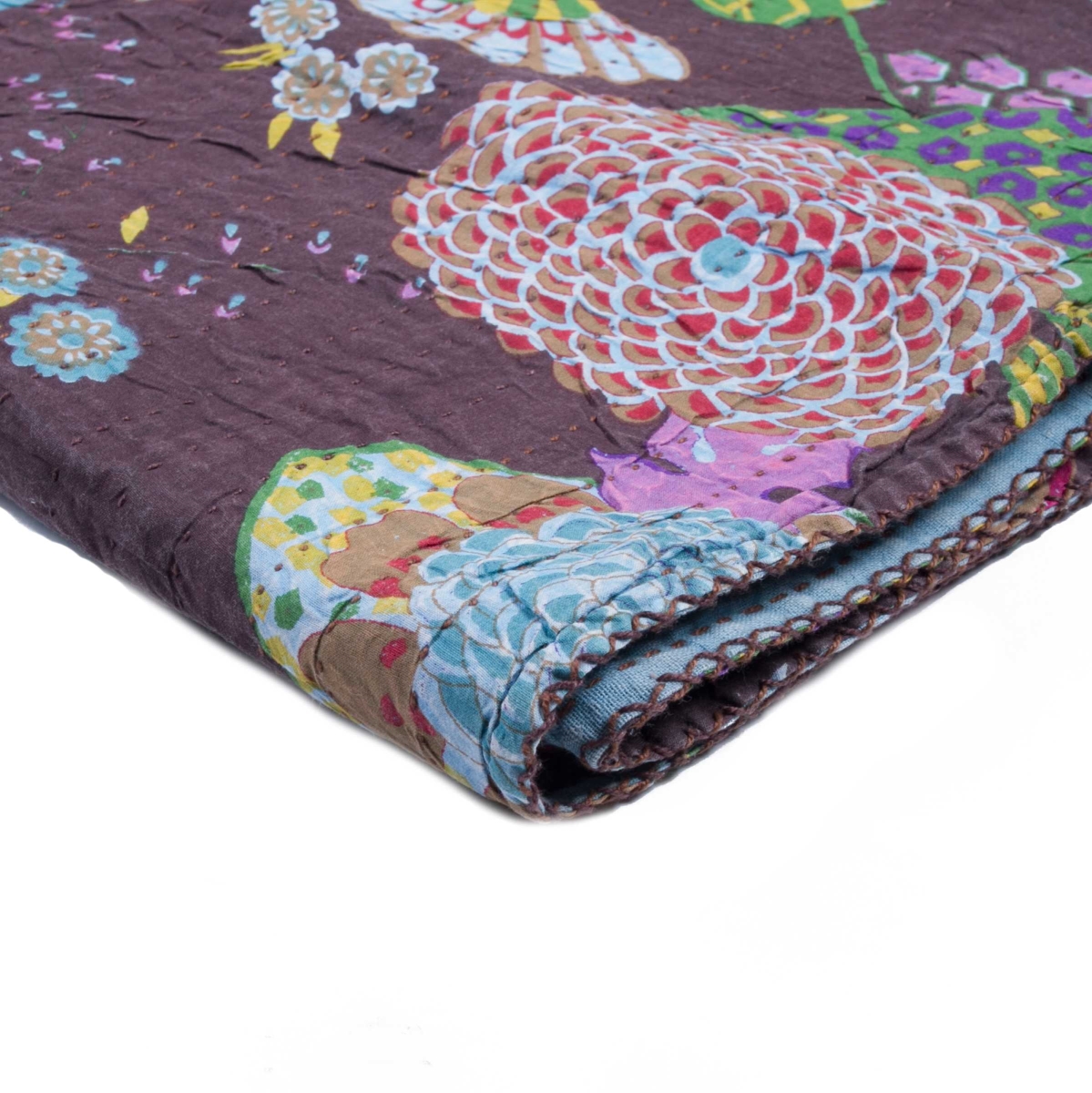 Home Roots Beddings 332338 Kantha Cotton Throw - 1117-no.06, Multicolor - 50 X 70 In.