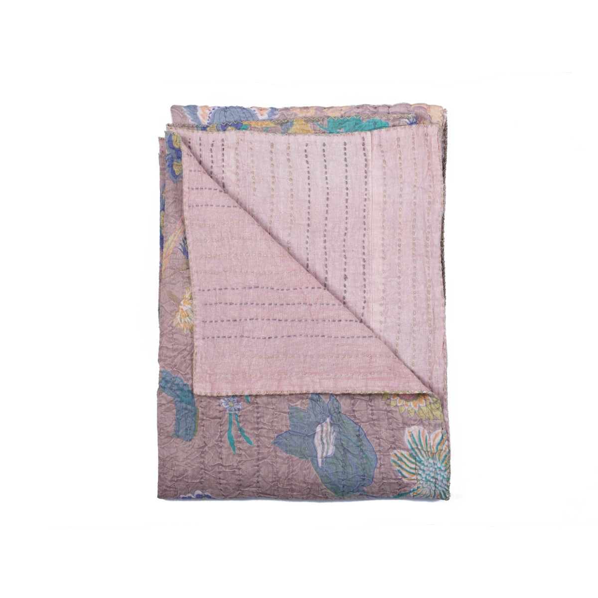 Home Roots Beddings 332345 Kantha Cotton Throw - 1117-no.28, Multicolor - 50 X 70 In.