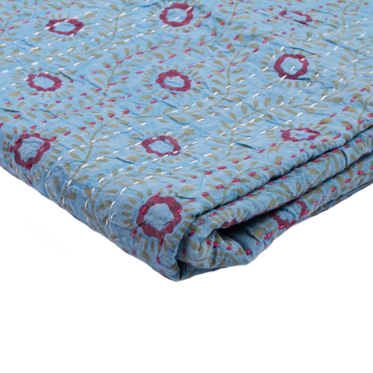 Home Roots Beddings 332346 Kantha Cotton Throw - 1117-no.43, Multicolor - 50 X 70 In.