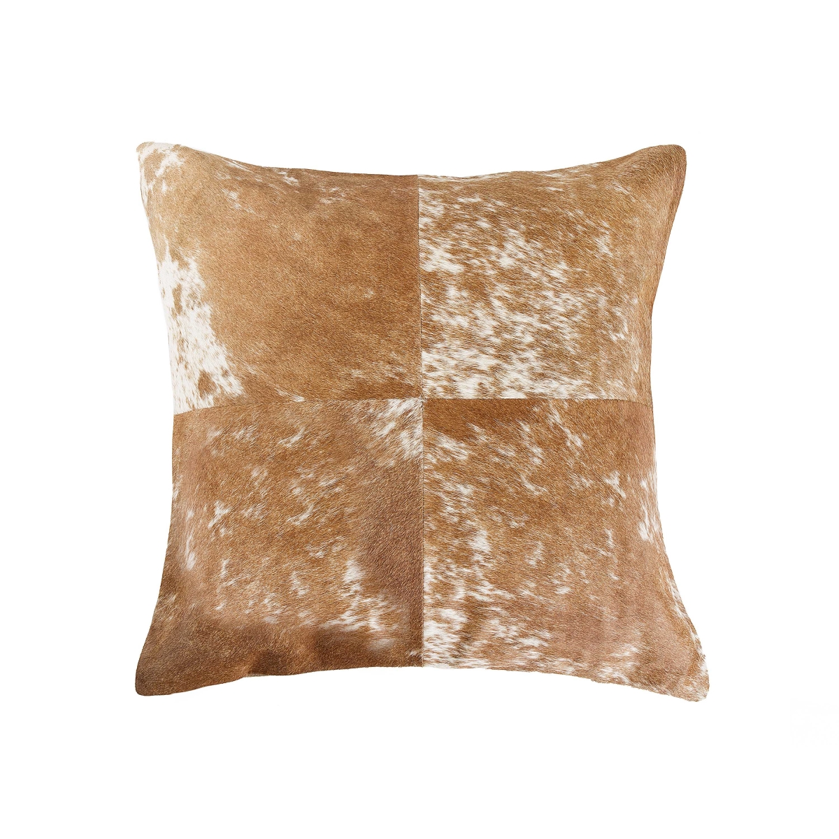 Home Roots Beddings 332233 Salt & Pepper Quattro Pillow, Brown & White - 18 X 18 In.