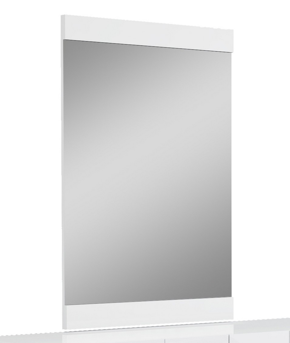 Home Roots Beddings 329641 Superb High Gloss Mirror, White - 45 In.