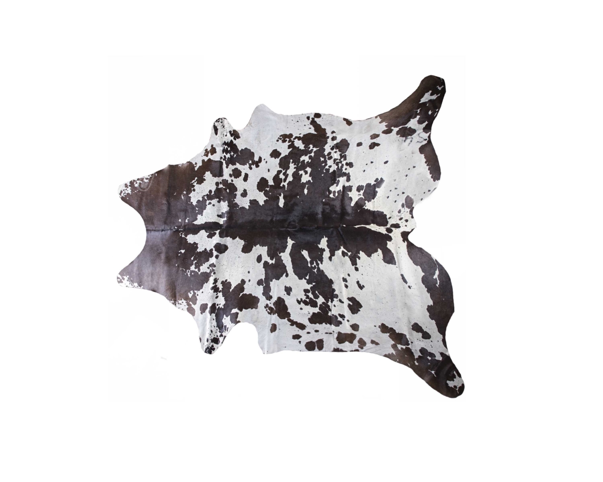 Home Roots Beddings 332278 Kobe Cowhide Rug, White & Chocolate - 6 X 7 Ft.