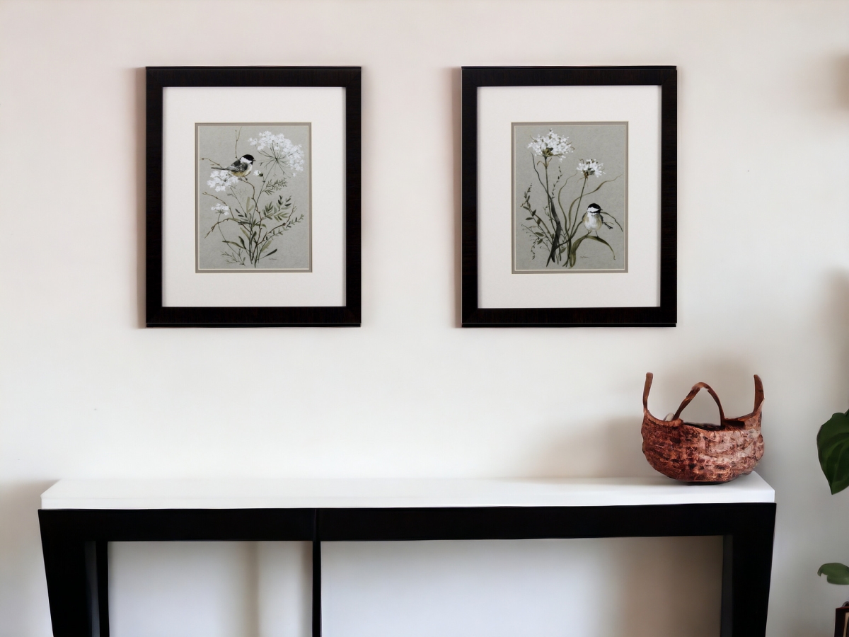 401407 Babybreaths & Birds Wall Art, Set of 2