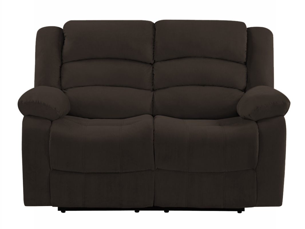 Contemporary Fabric Loveseat, Brown - 40 in.