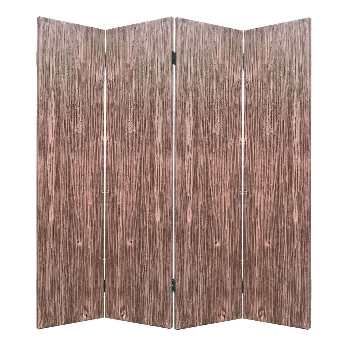 342772 84 X 2 X 84 In. Brown Wood Woodland Screen With 4 Panel