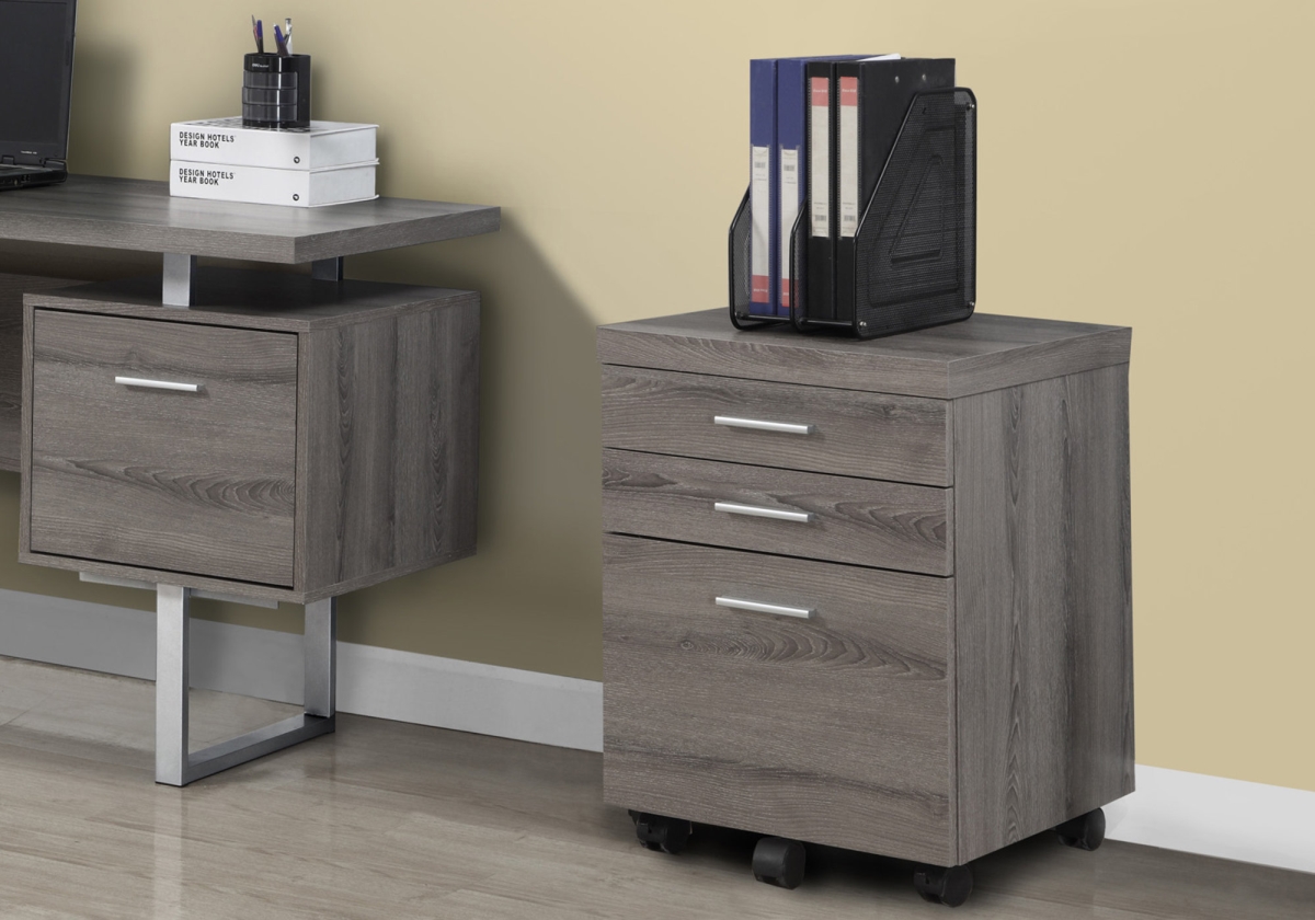 333352 25.25 In. Particle Board & Mdf Filing Cabinet With 3 Drawers