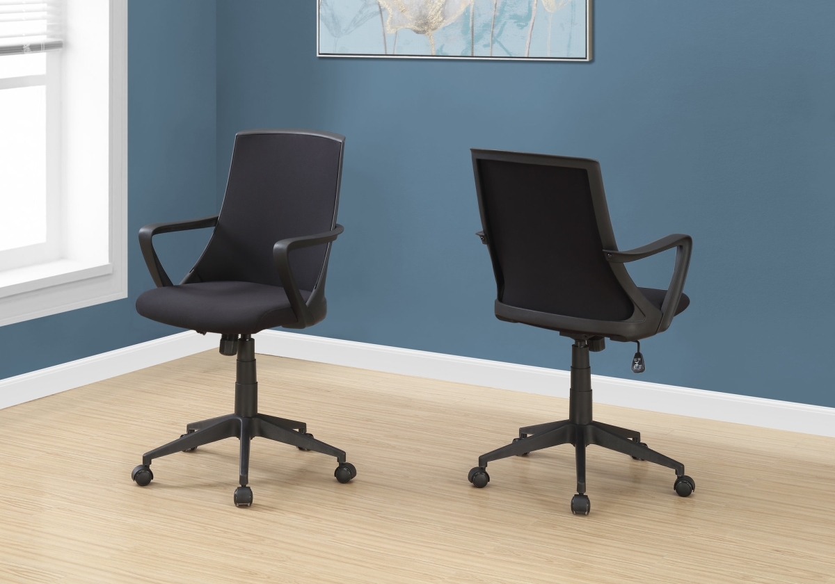 333453 37 In. Black Foam, Polypropylene & Metal Multi-position Office Chair