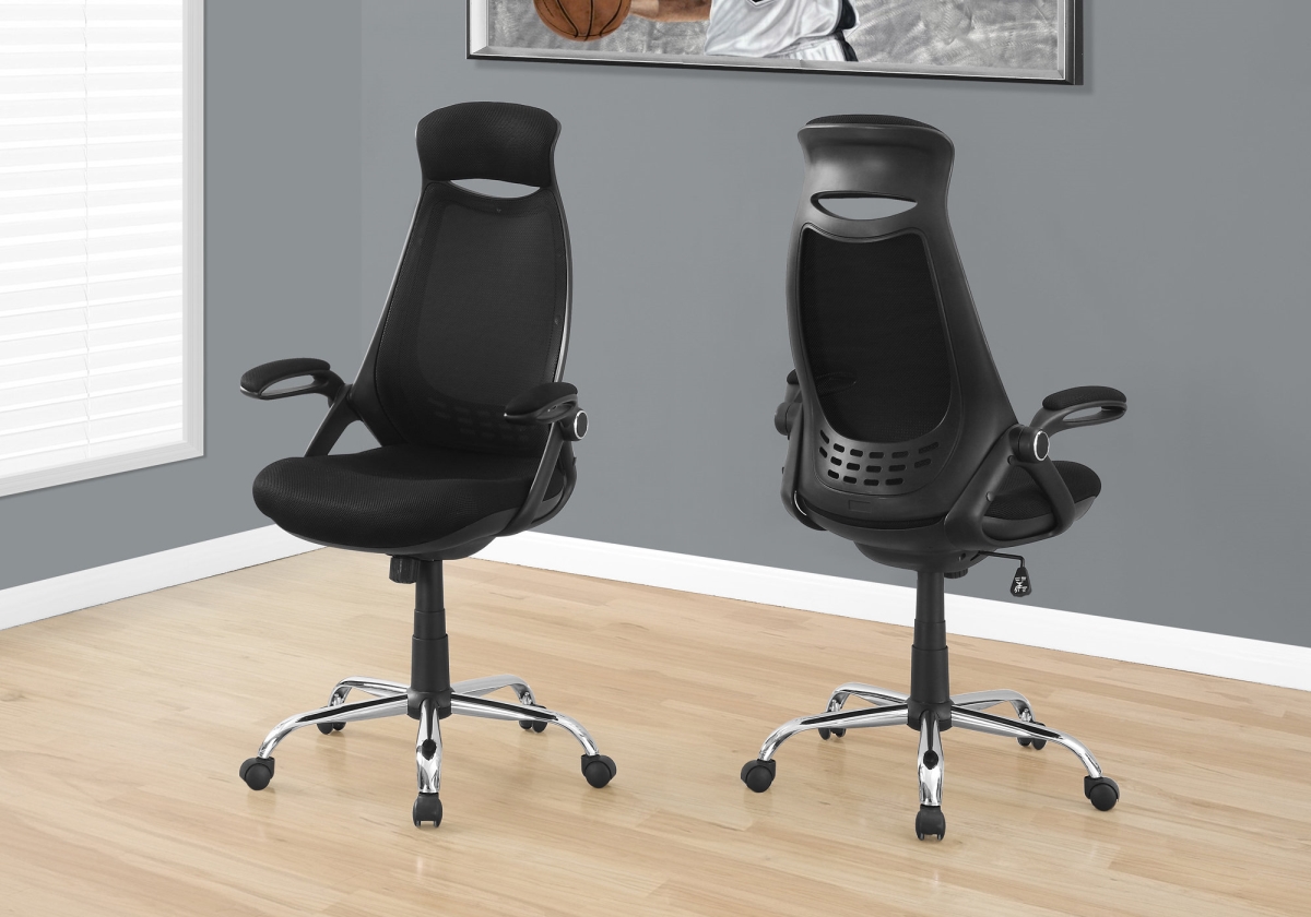 333454 45 In. Foam, Polypropylene & Metal Office Chair With A High Back