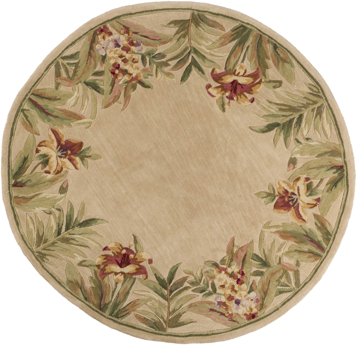 UPC 722985633782 product image for 5 ft. 6 in. Round Wool Ivory Area Rug | upcitemdb.com
