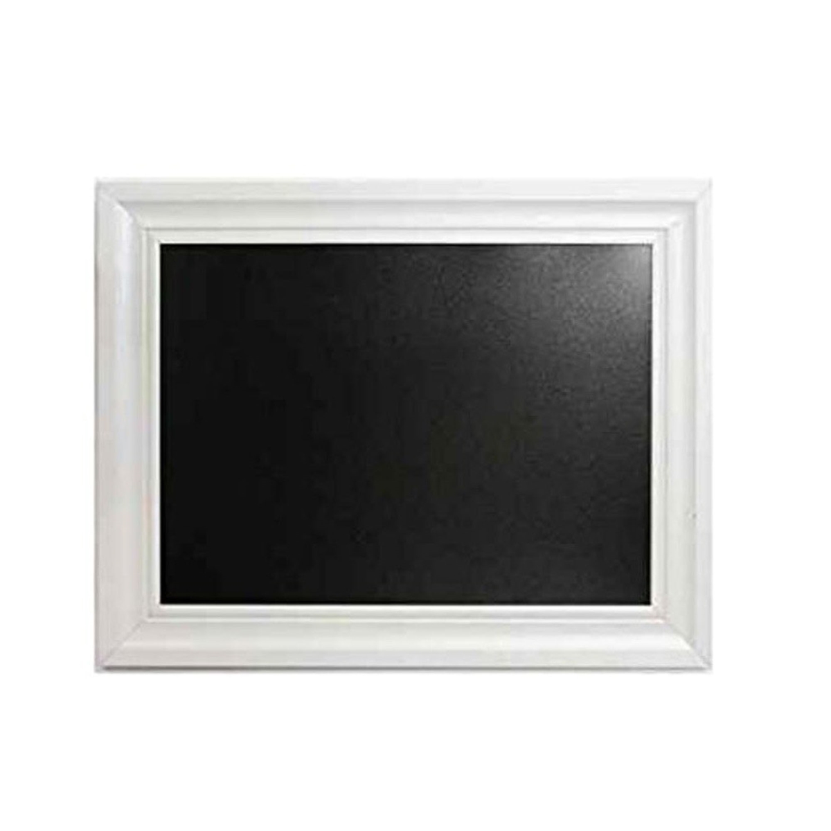 352157 Rectangular Wooden Chalkboard With Beveled Frame, Black & White
