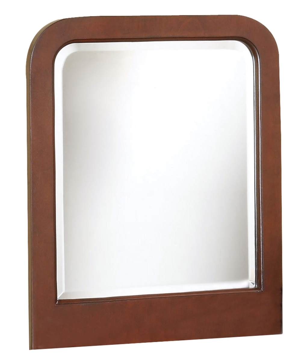 346979 1 X 25 X 24 In. Brown Wood Vanity Mirror