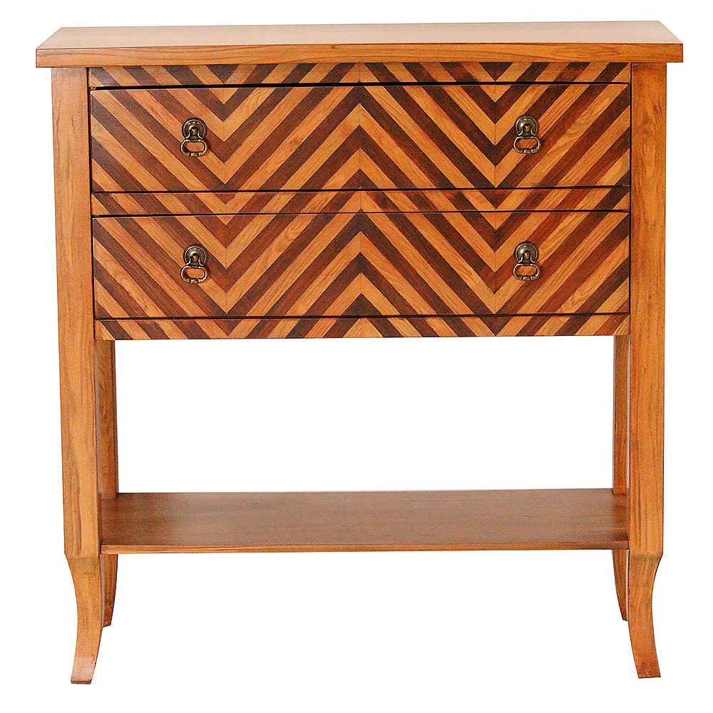 291989 33 X 32 X 13 In. Heirloom 2-drawer Console Table With Shelf