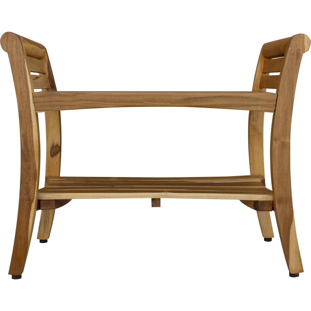 Contemporary Teak Shower Stool or Bench - Brown