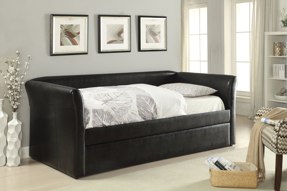 285344 Misthill Daybed & Trundle Black Pu