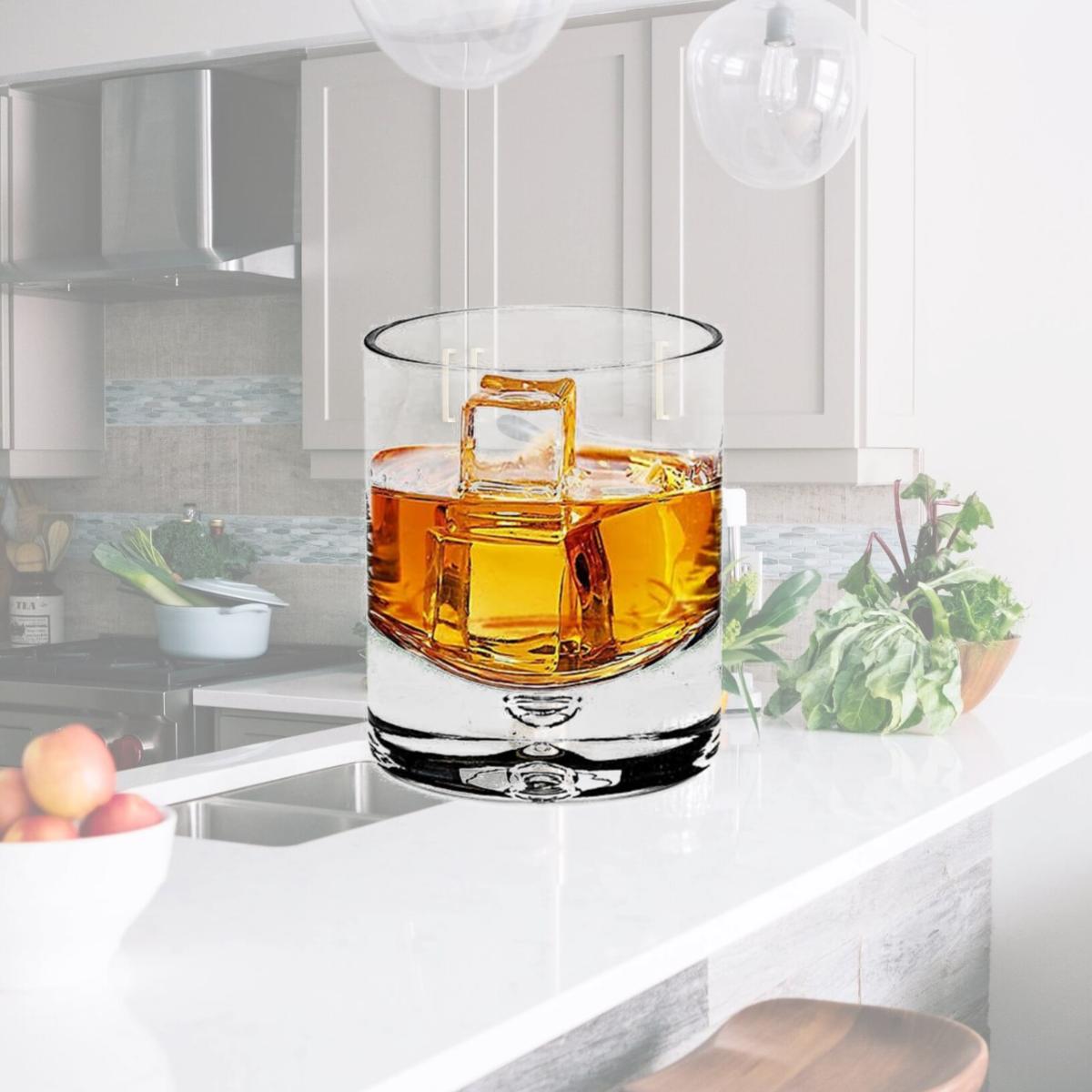 Picture of HomeRoots 375903 12 oz Old Fashioned  Crystal Scotch Glass  Clear - 4 Piece