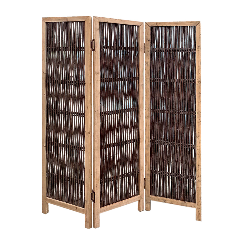 376806 3 Panel Kirkwood Room Divider With Interconnecting Branches Design