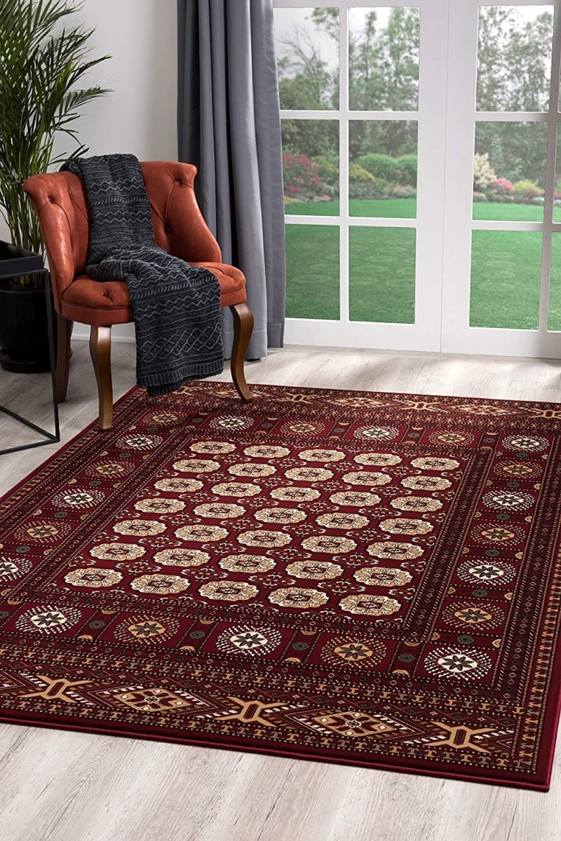 UPC 722985640032 product image for 2 x 13 ft. Red Eclectic Geometric Pattern Runner Rug | upcitemdb.com