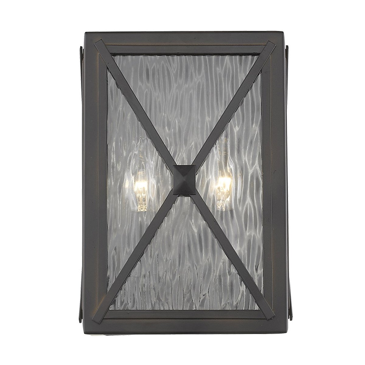 Picture of HomeRoots 398334 10.5 x 7.5 x 4.25 in. Brooklyn 2-Light Oil-Rubbed Bronze ADA Certified Wall Light