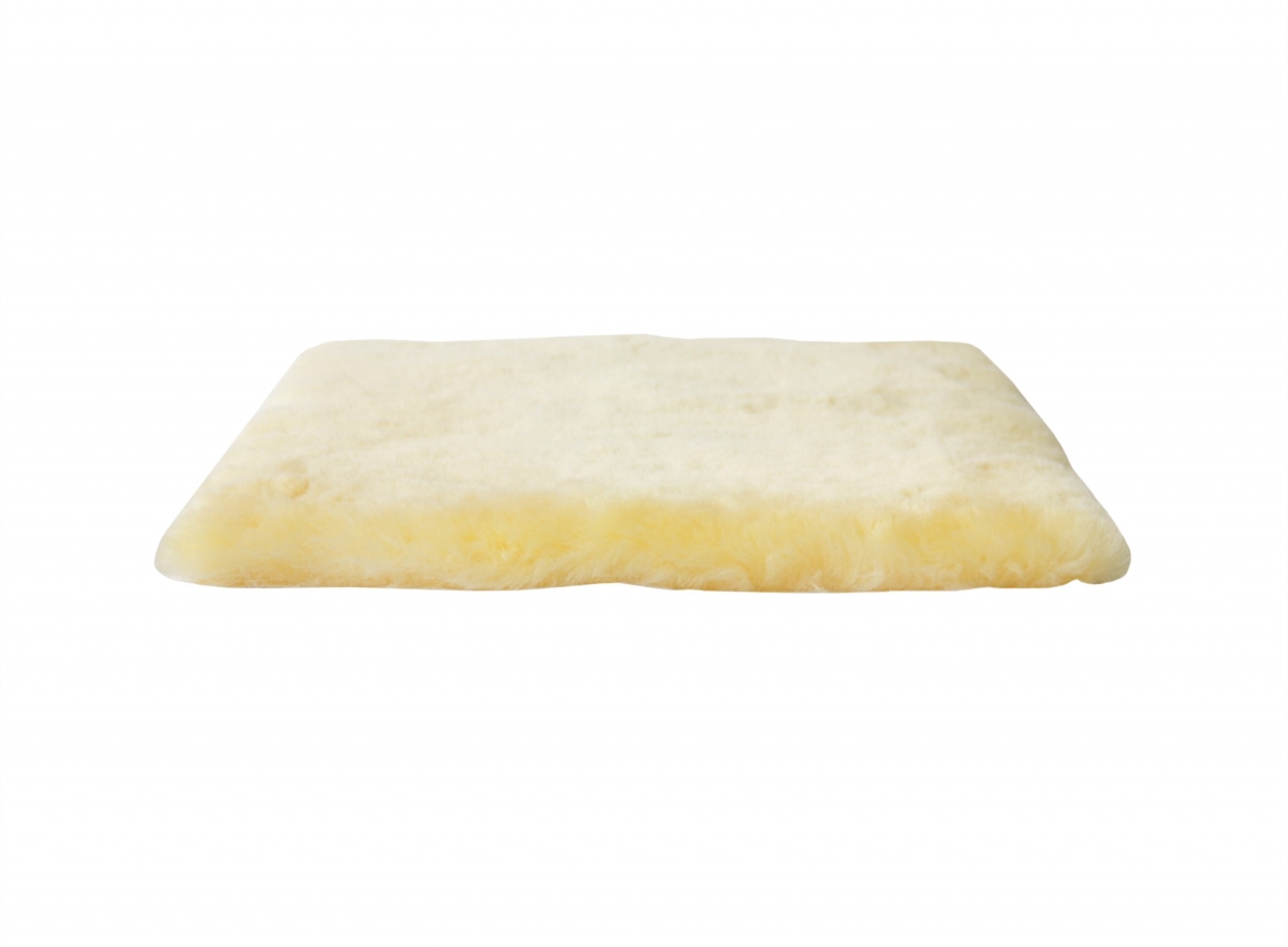 Picture of HomeRoots 388652 17 in. Square Natural Green Medical Grade Sheepskin Chair Pad