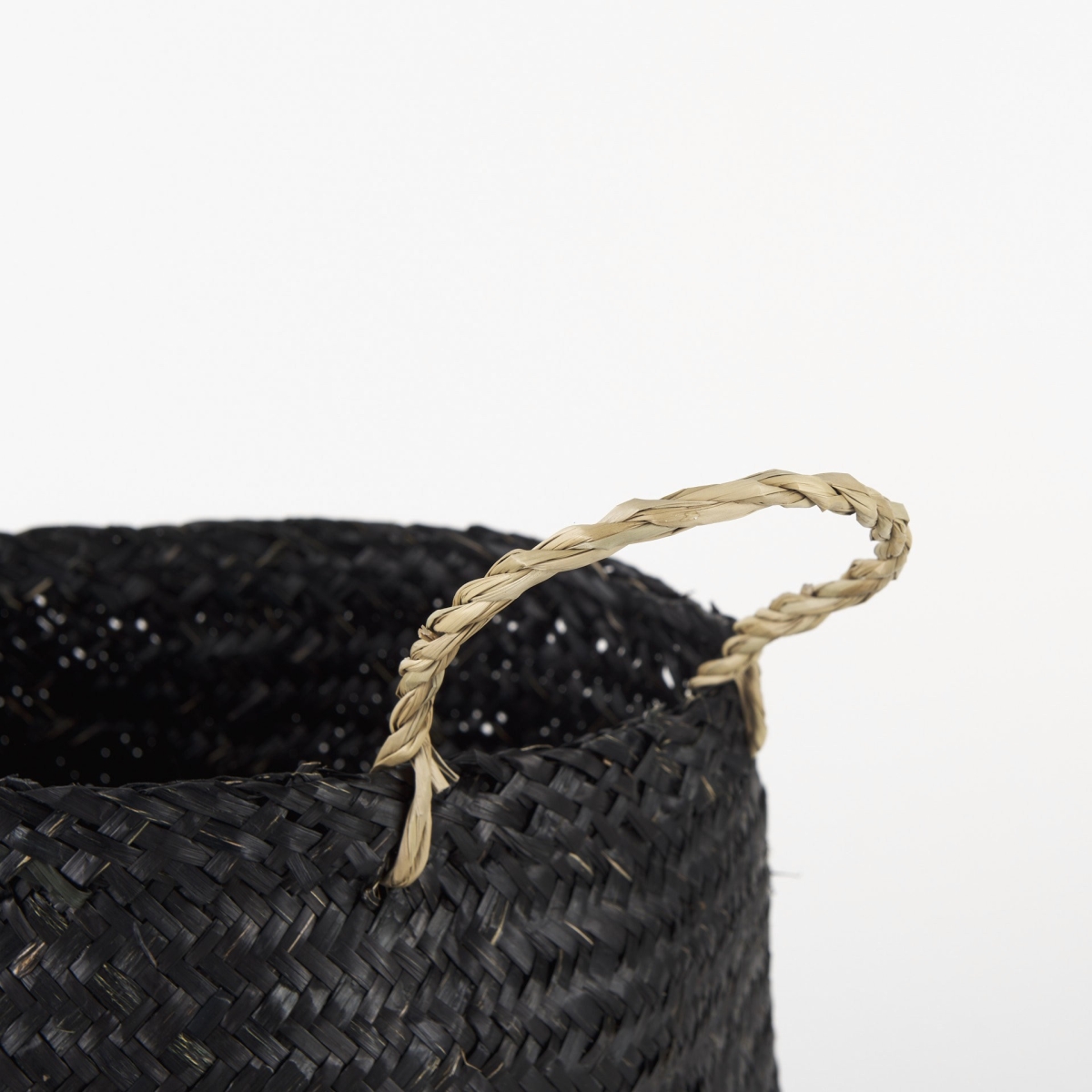 Picture of HomeRoots 392162 Wicker Storage Baskets, Black - Set of 3