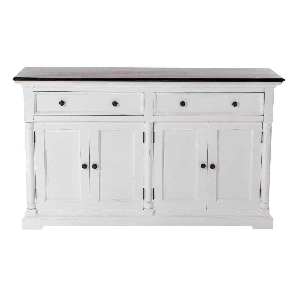 Picture of HomeRoots 388250 Modern Farm Two Door Buffet Server - Brown & White