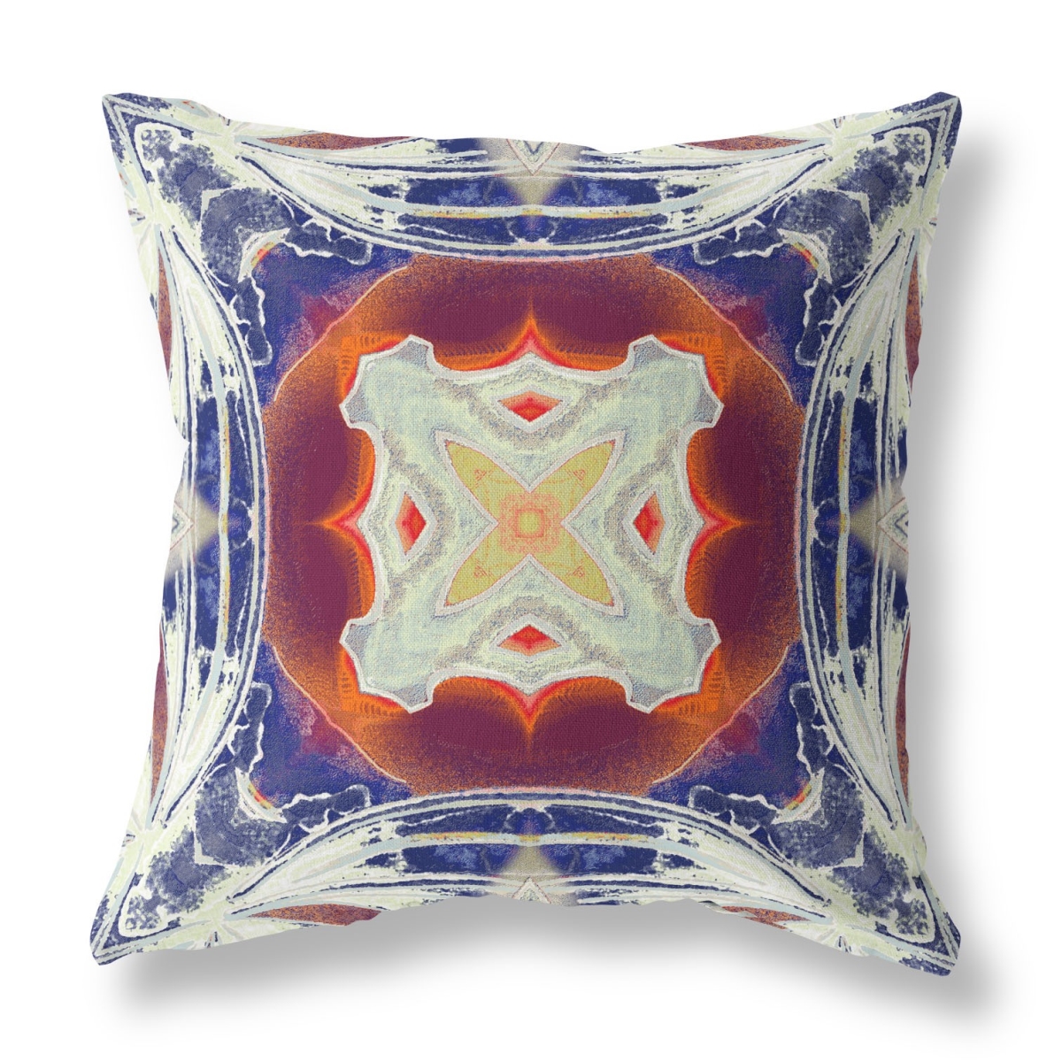UPC 606114000044 product image for 411702 26 in. Indigo & White Geo Tribal Indoor & Outdoor Throw Pillow, Multi | upcitemdb.com