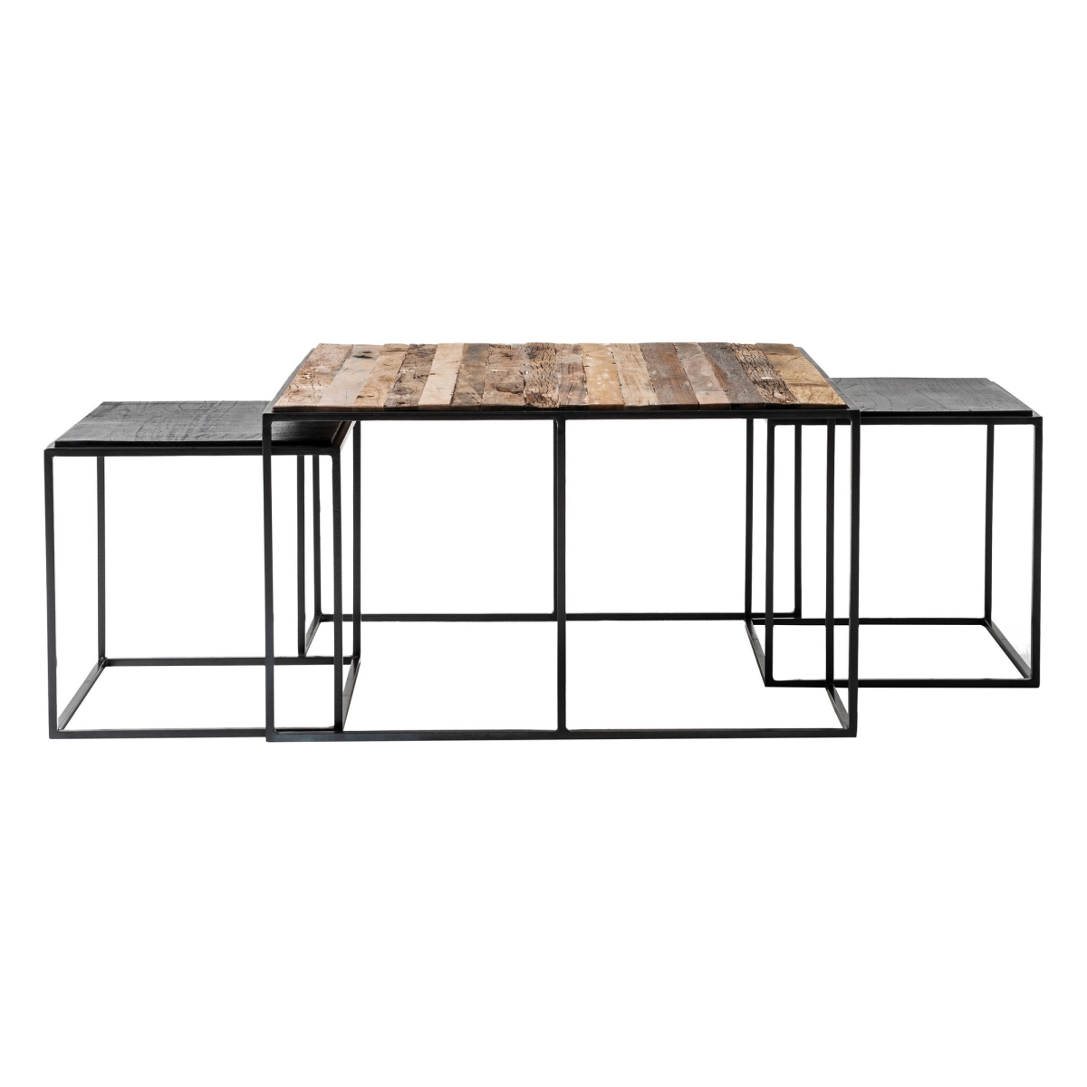 UPC 808230000070 product image for 397386 Black & Rustic Natural Nesting Tables - Set of 3 | upcitemdb.com