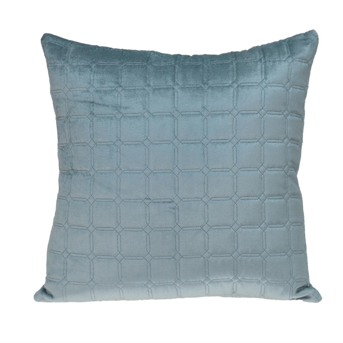 402836 Gray Quilted Decorative Throw Pillow