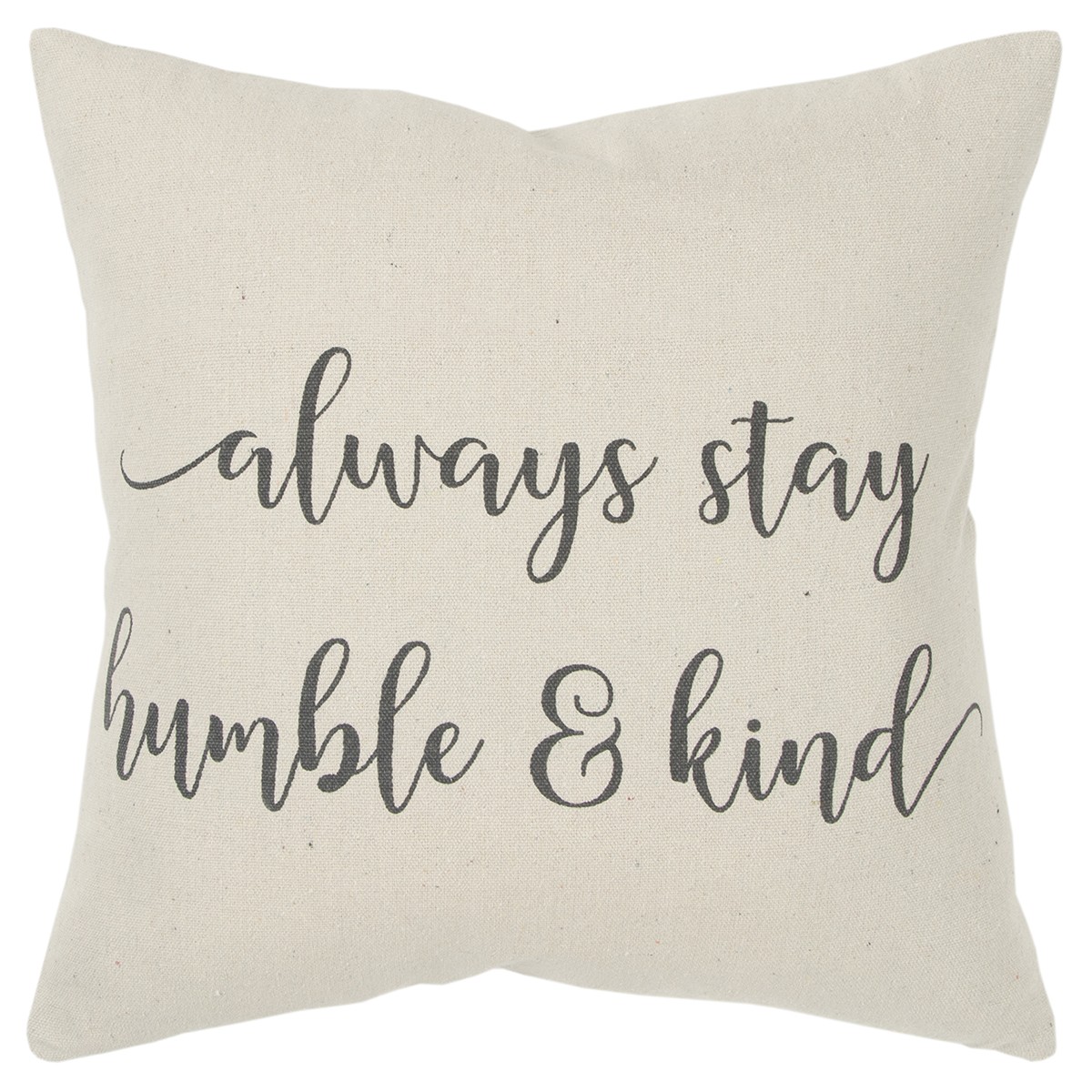 Gray & Cream Humble & Kind Throw Pillow, Natural
