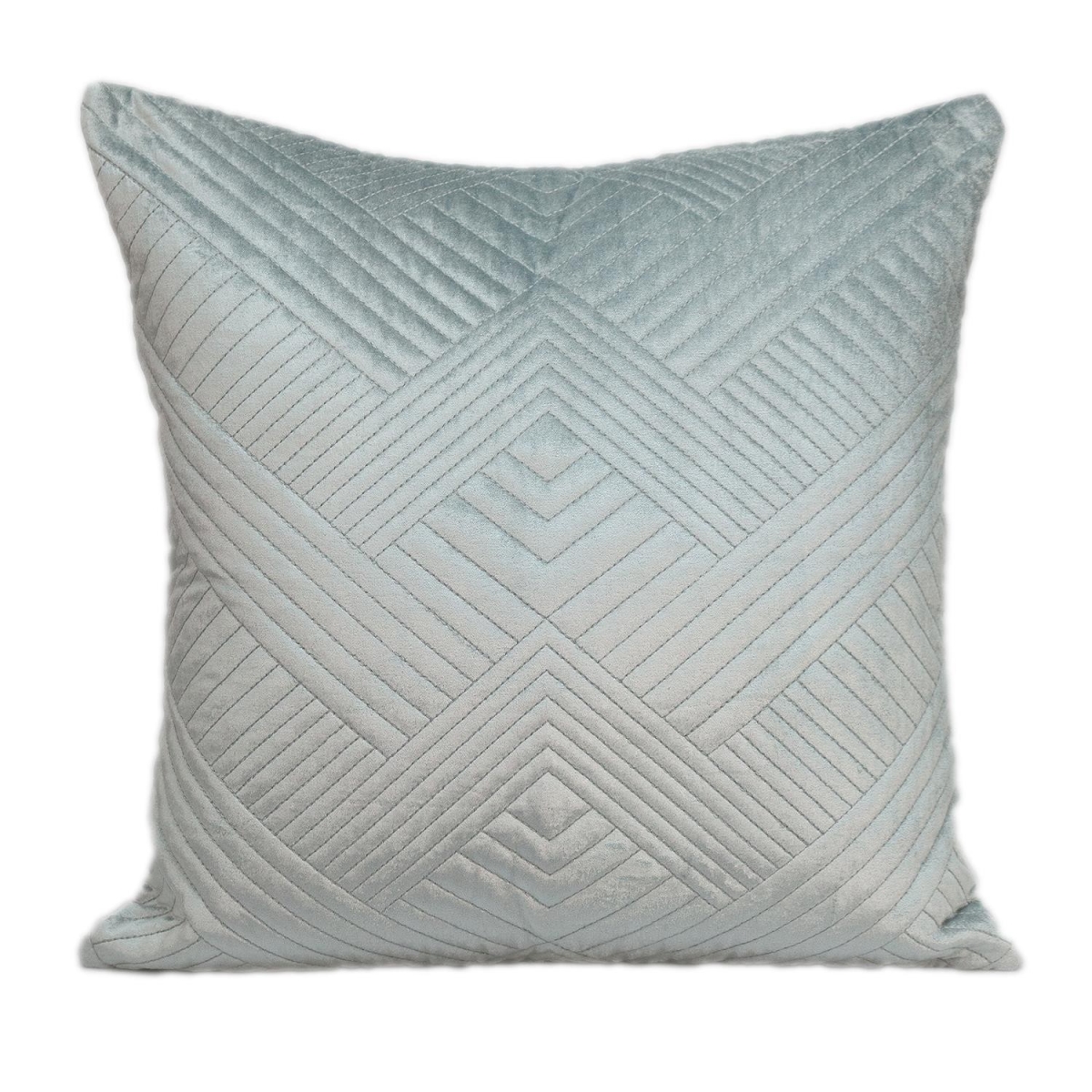 402894 Transitional Gray Quilted Throw Pillow