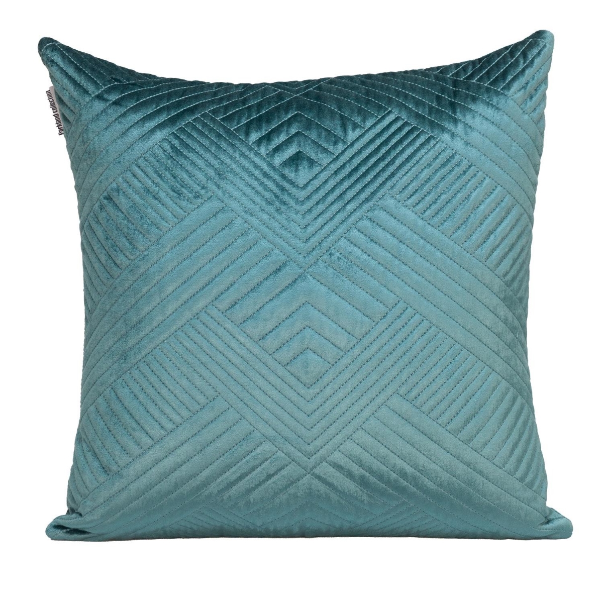 402896 Transitional Teal Quilted Throw Pillow