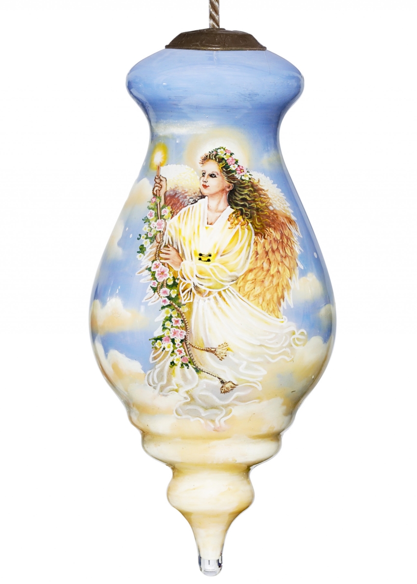 Picture of HomeRoots 477514 Angel Divine Hand Painted Mouth Blown Glass Ornament, Multi Color