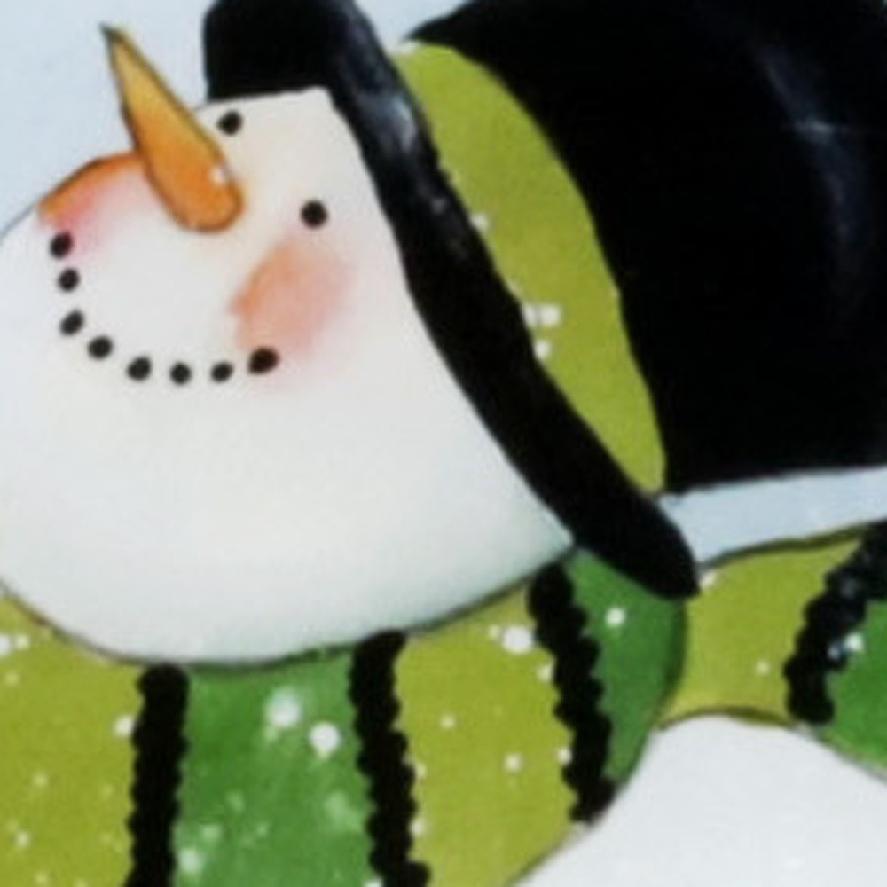 Picture of HomeRoots 477527 Ice Skating Shamrock Snowman Hand Painted Mouth Blown Glass Ornament, Multi Color