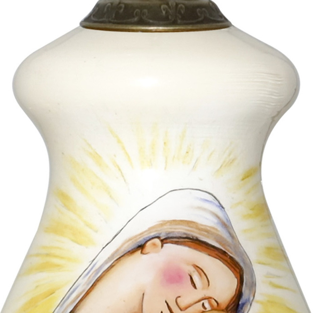 Picture of HomeRoots 477535 Mother Mary with Baby Hand Painted Mouth Blown Glass Ornament, Multi Color