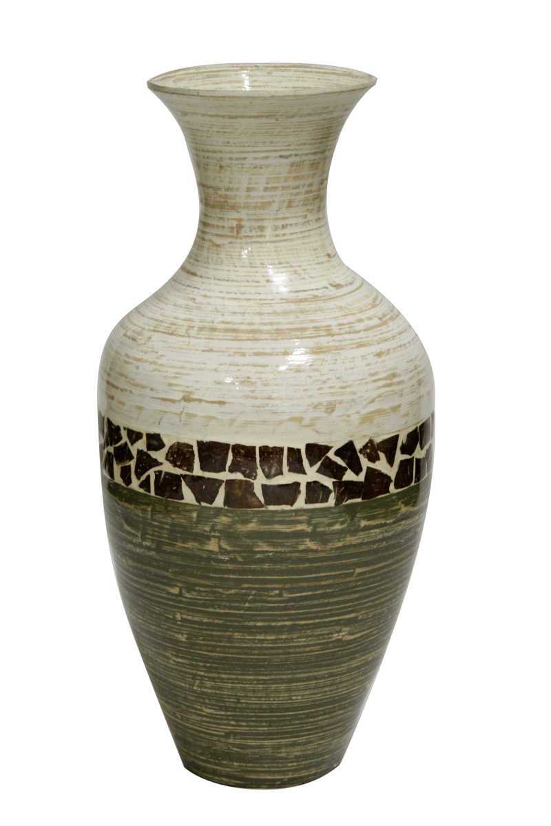 294824 Terry 25 In. Spun Bamboo Floor Vase