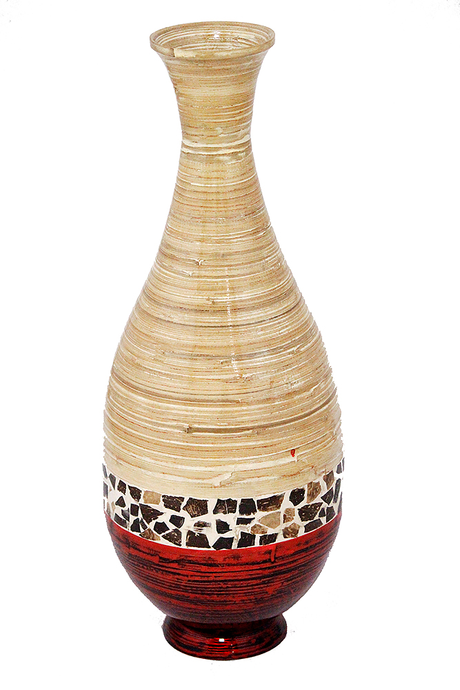 294816 Lila 27 In. Spun Bamboo Floor Vase