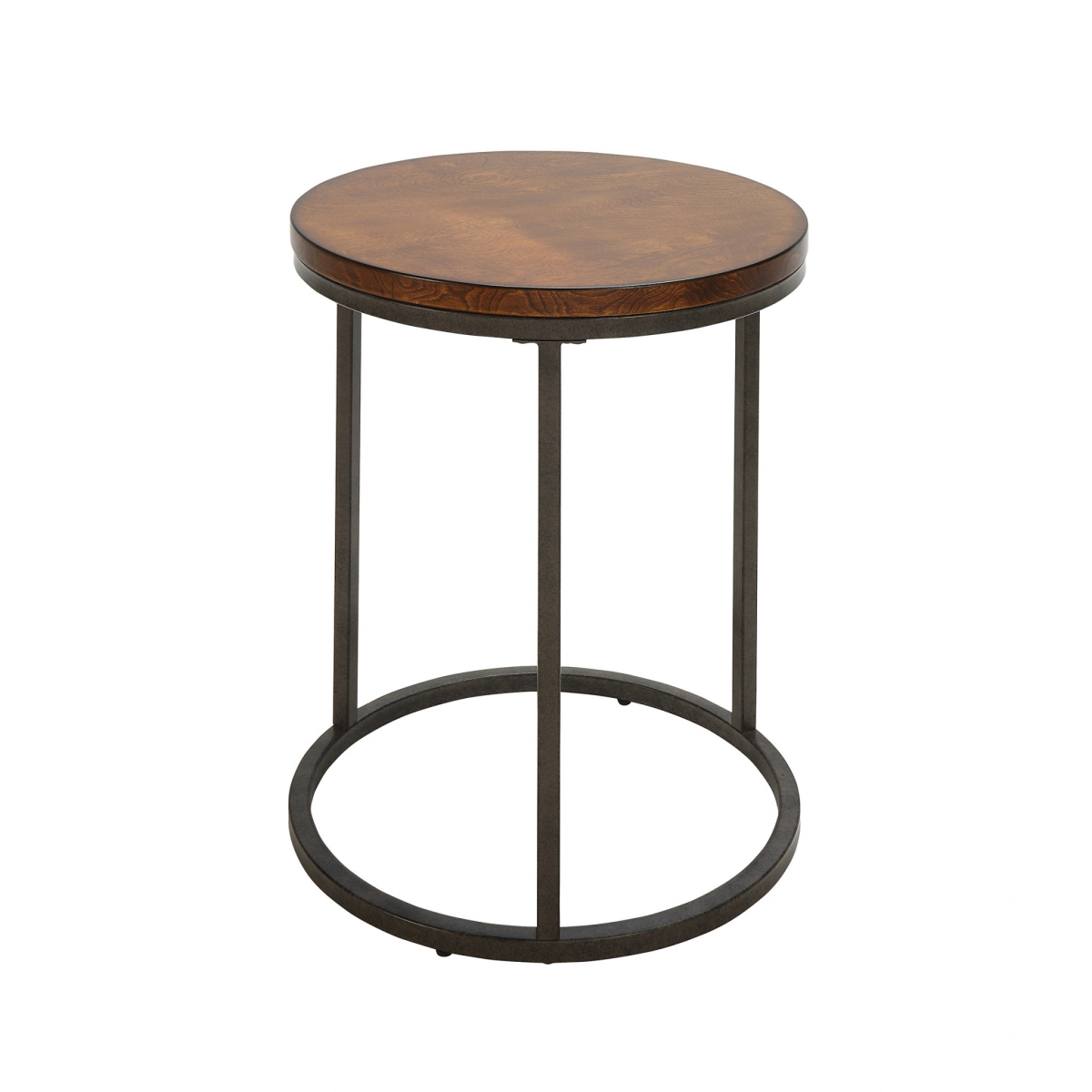 24 in. Black & Brown Manufactured Wood Rectangular End Table