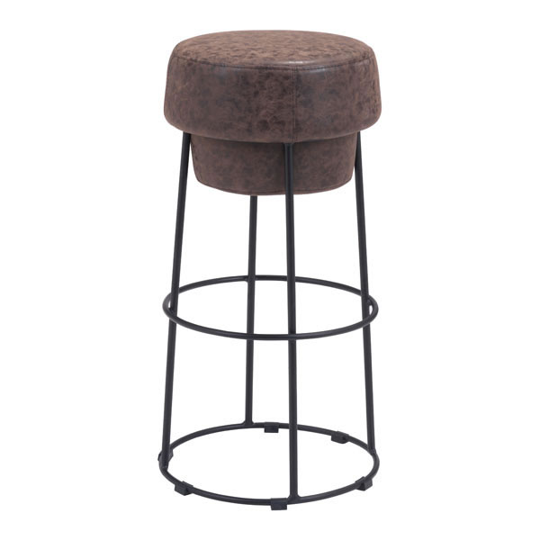 248718 29.5 X 16.5 X 16.5 In. Leatherette Painted Steel Pop Barstool
