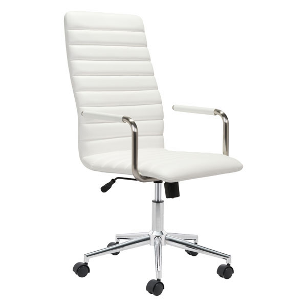 296268 40.4-44.3 X 21.7 X 25.6 In. Pivot Office Chair - White