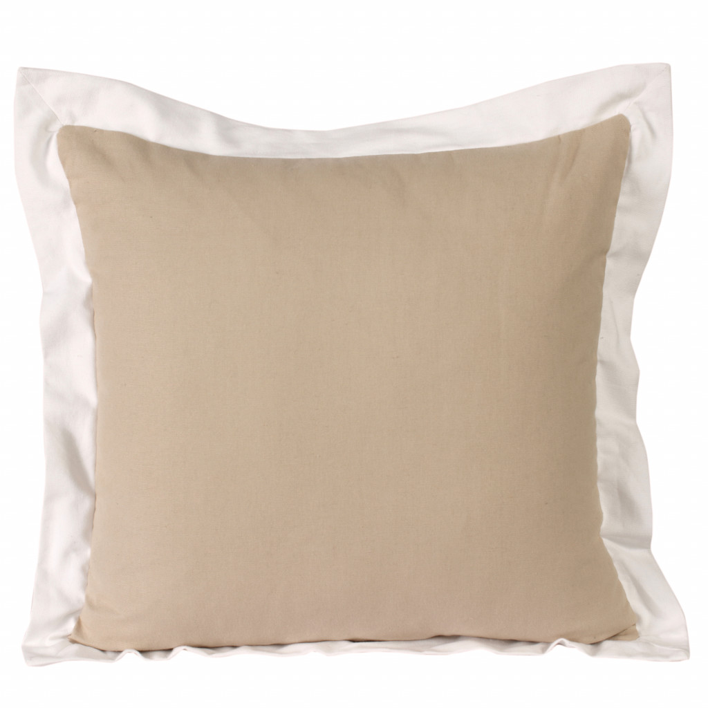 516834 4 x 20 x 20 in. Tan Geometric Zippered 100 Percent Cotton Throw Pillow - Set of 2