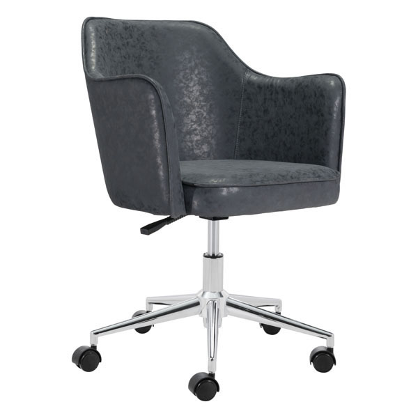 296274 30.7-33.9 X 24.4 X 25.2 In. Office Chair - Vintage Black