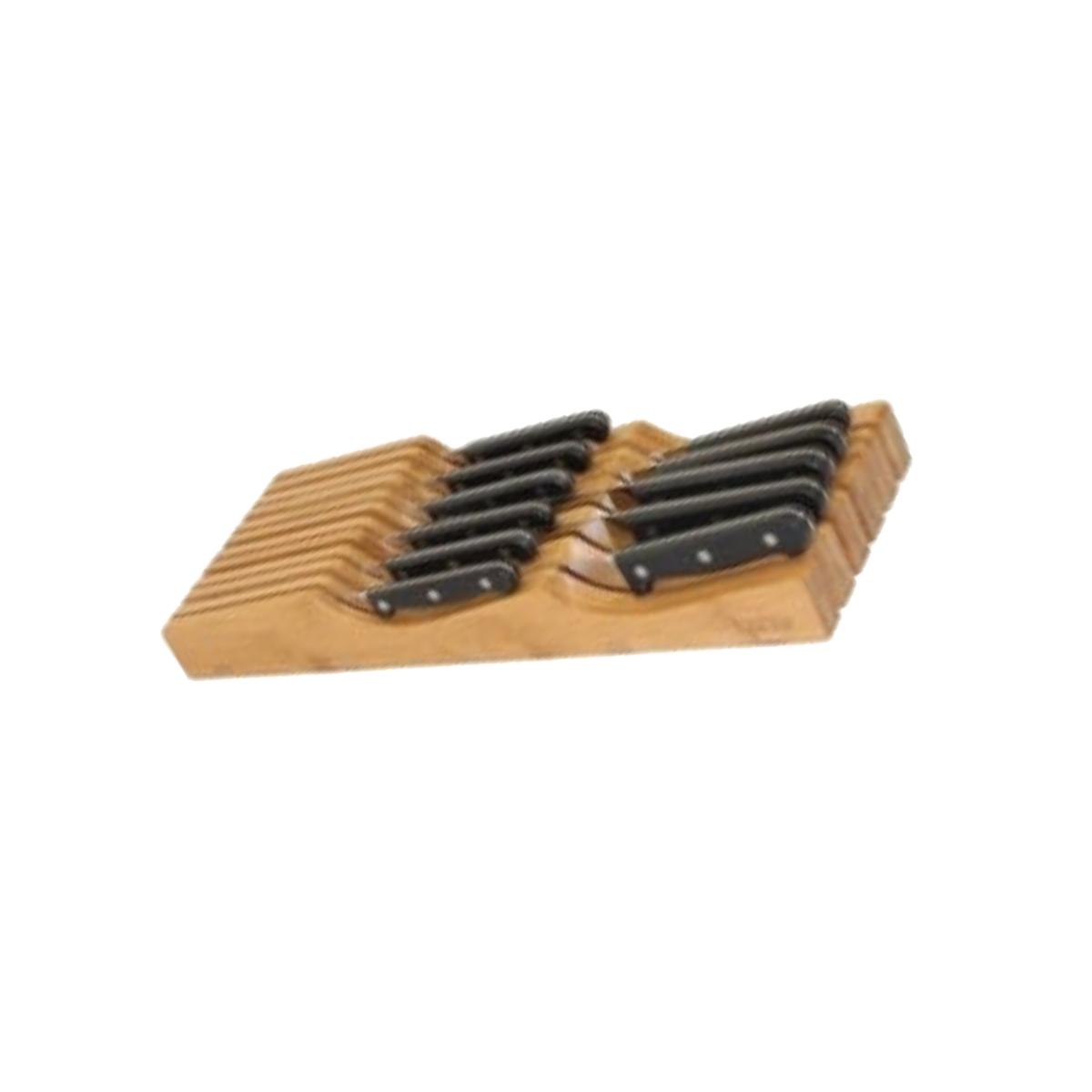 Picture of Oceanstar KB1354 Oceanstar In-Drawer Bamboo Knife Organizer