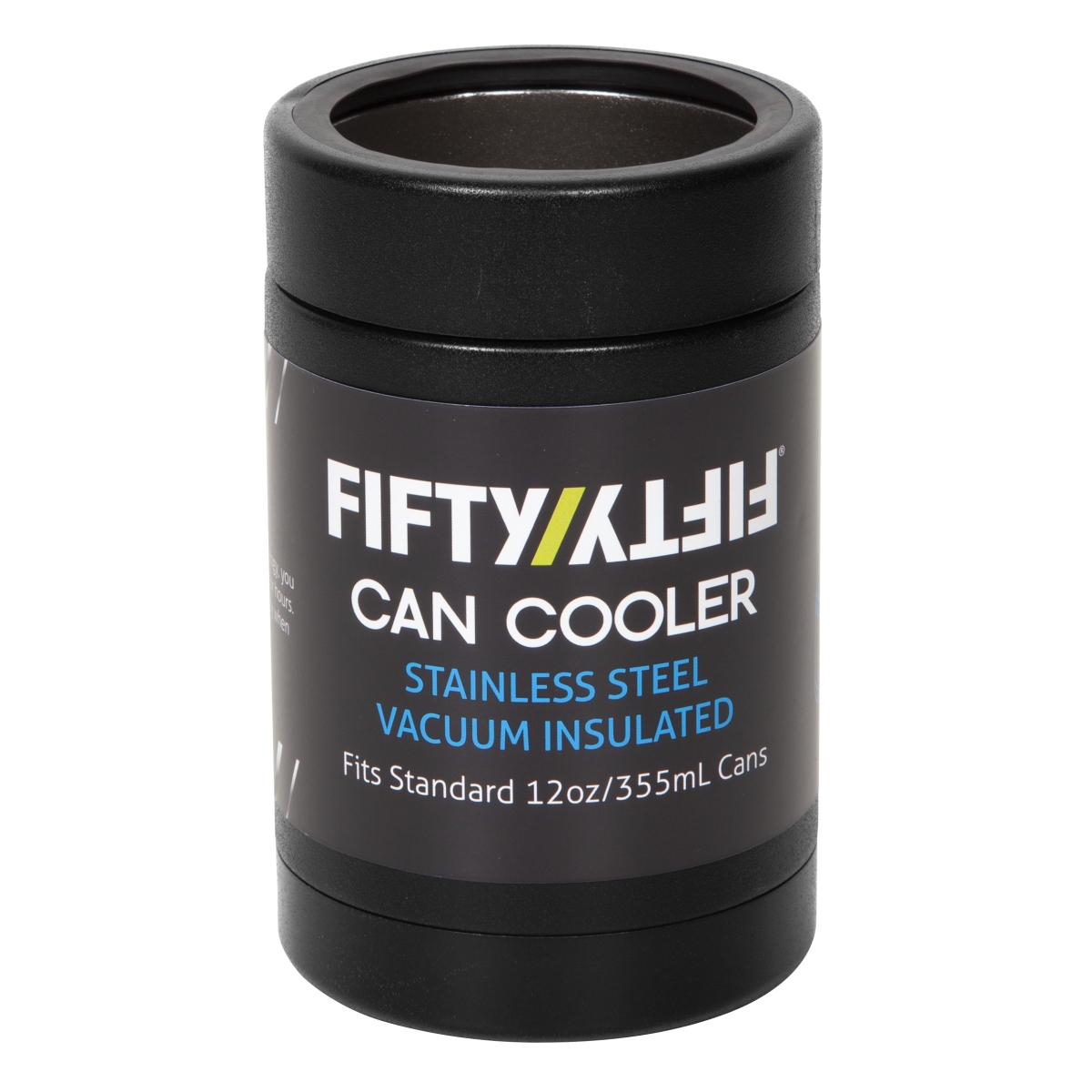 Picture of Fifty & Fifty A12000001 12 oz Standard VI Can Cooler, Black