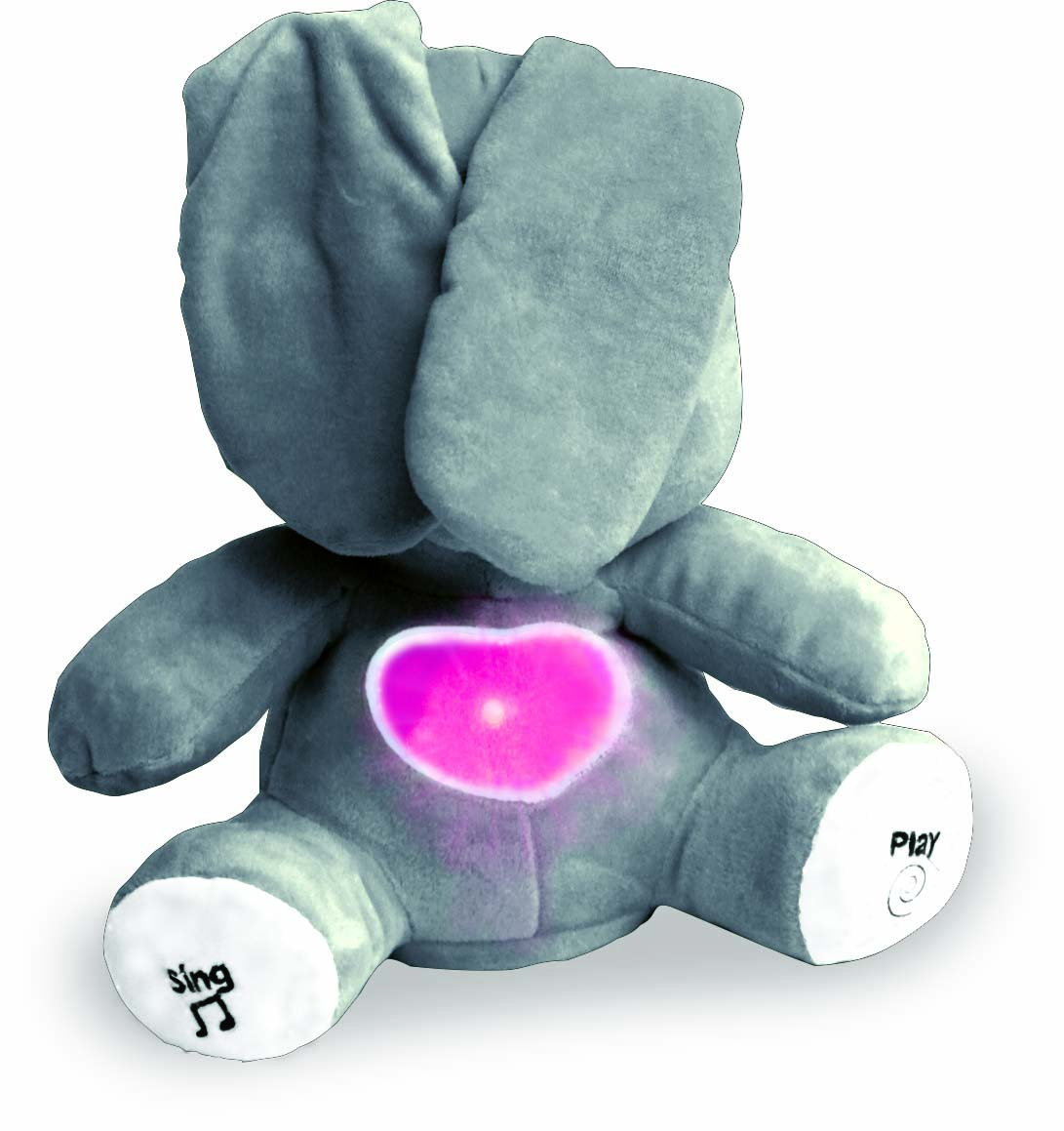 Picture of 212 Main 5410 Musical Floppy Eared Bunny Plush Toy&#44; Grey & White