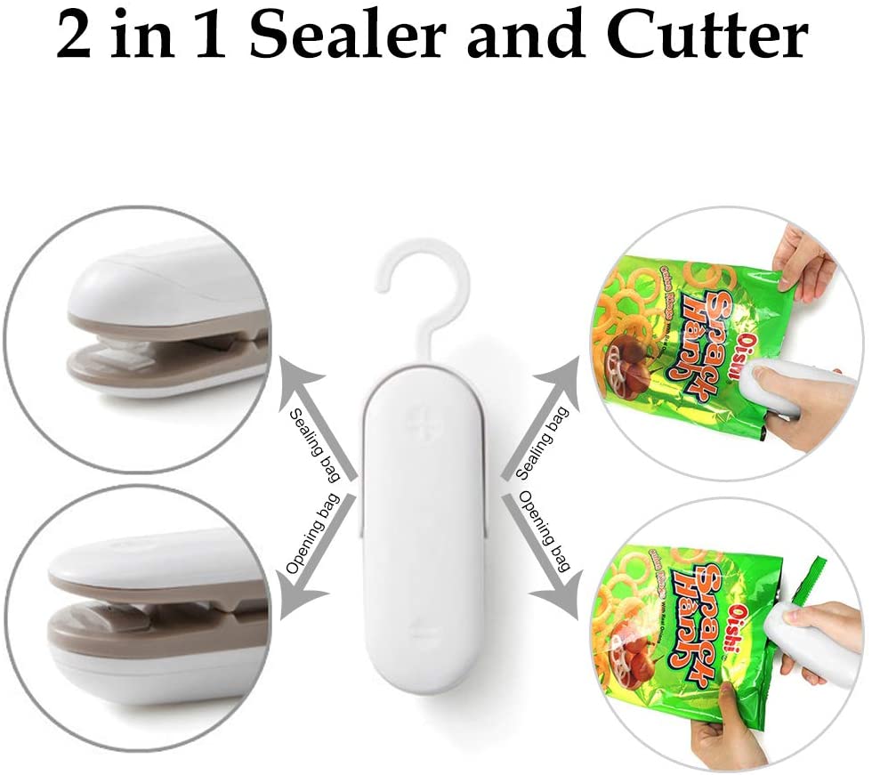 Picture of 212 Main BK3585 Vacuum Milex Mini Sealer with 2 in 1 Heat & Cutter Portable Handheld Bag for Plastic & Food Storage Snack Fresh Bag