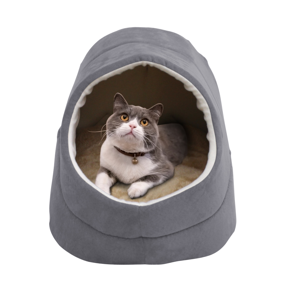 Picture of 212 Main CCP-1814GR Cave Covered Cat & Dog Bed&#44; Gray