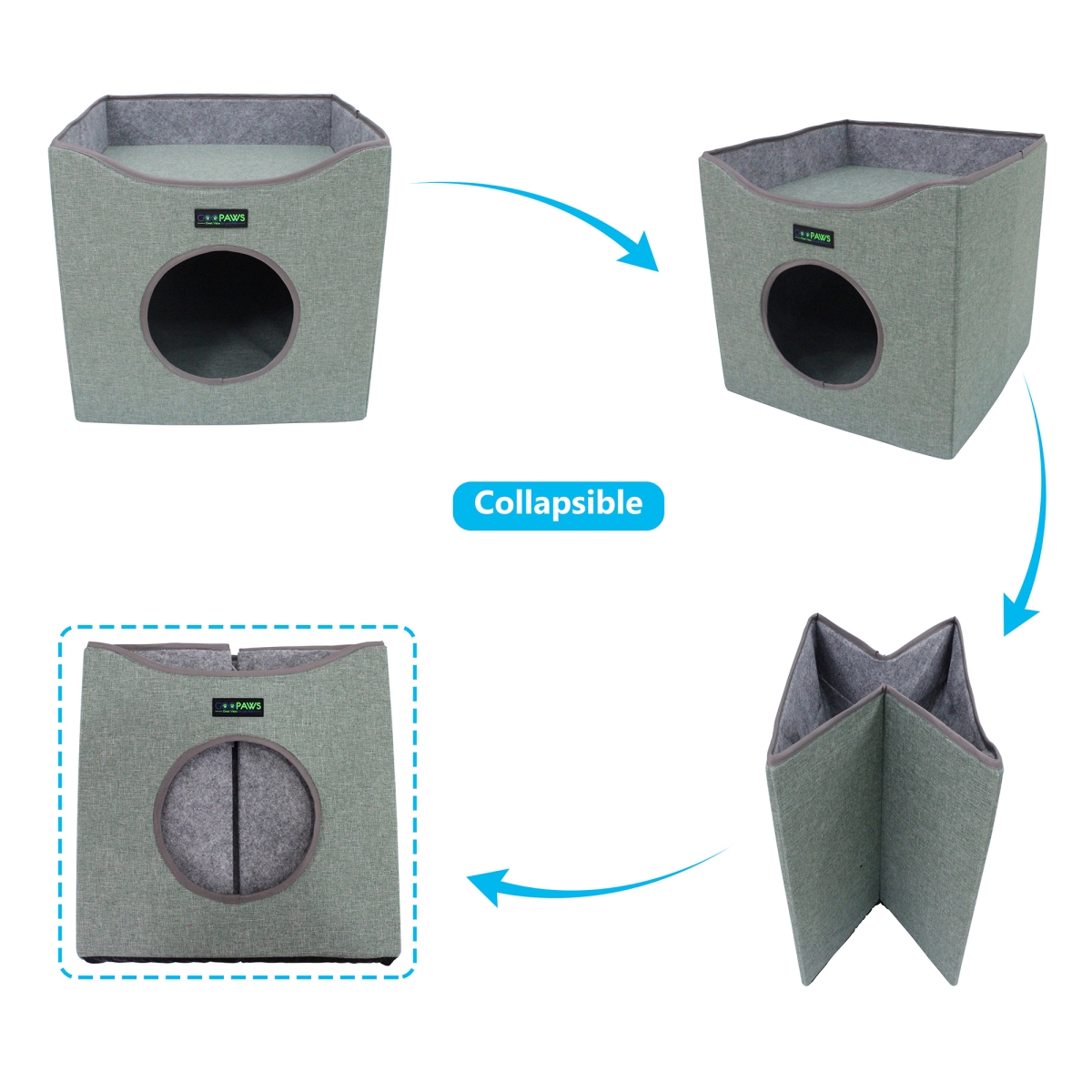 Picture of 212 Main CCD-3915GN 15.5 in. Cat Condo, Sage Green