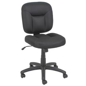 Ess-101-blk Swivel Upholstered Armless Task Chair, Black